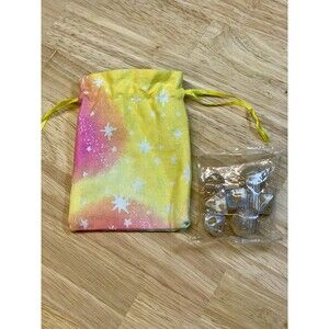 Dice Bag + Matching Dice Set – Handmade Gift for RPG Players - Pastel Galaxy